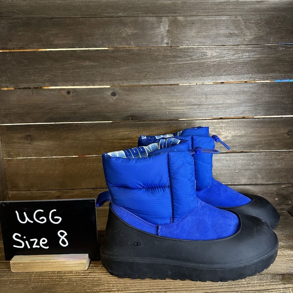 New $180 Womens UGG Classic Maxi Toggle Blue Winter Boots Size 8 M